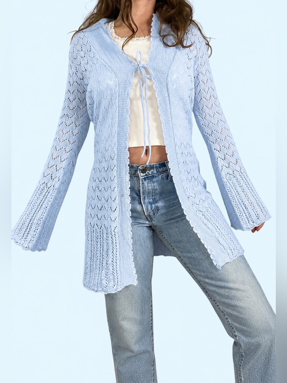 Victoria Secret Mohair Wool Womens Medium Coquette‎ Dainty Cardigan Y2K